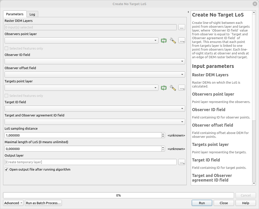 Create no target LoS