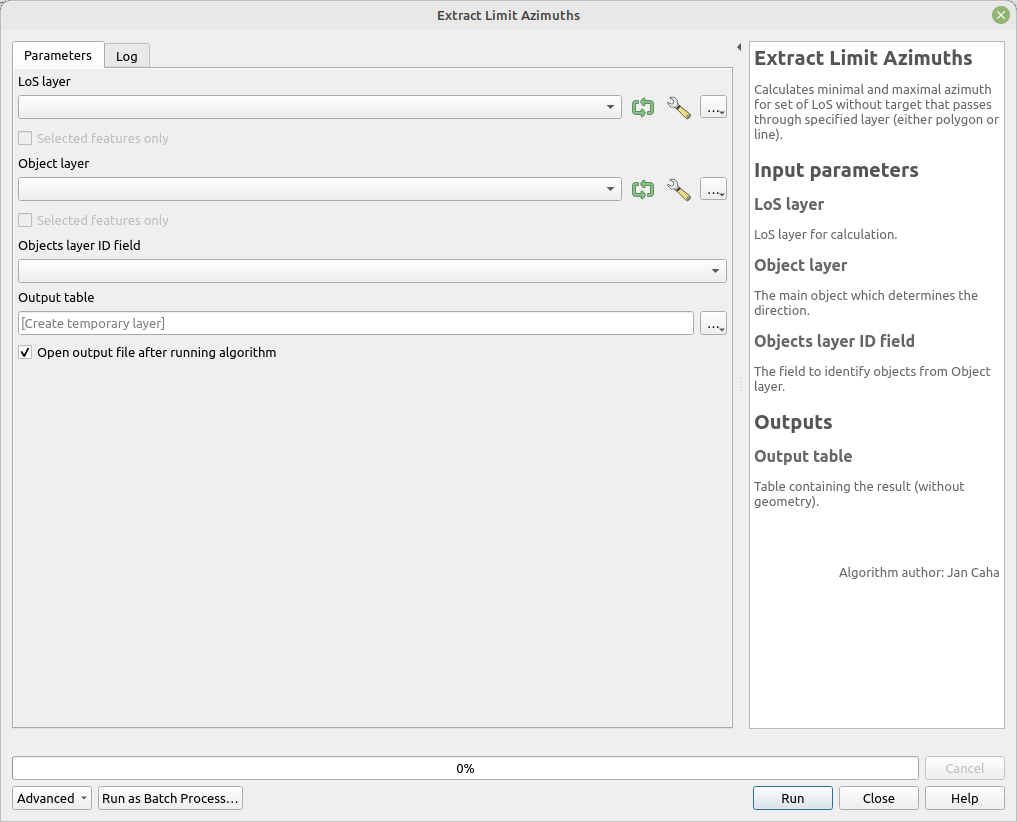 Extract Limit Azimuths